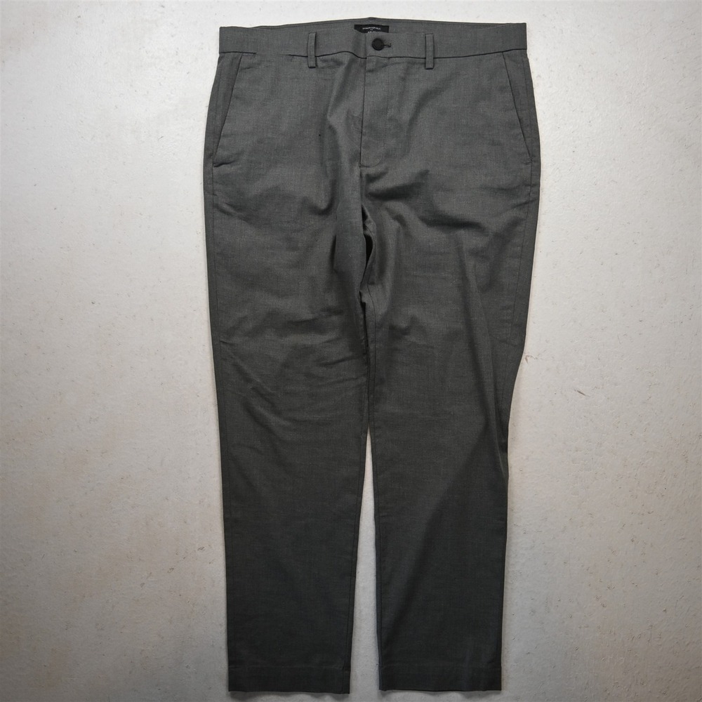 Banana Republic 36x30 Gray 603132 Core Temp Slim Dress Mens Pants